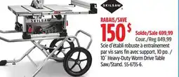 Canadian Tire SKILSAW 10˝ Heavy-Duty Worm Drive Table Saw/Stand offer