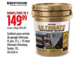 Canadian Tire RUST-OLEUM 15-Year Ultimate Driveway Sealer offer