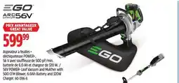 Canadian Tire EGO 56V POWER+ Leaf Vacuum and Mulcher with 500 CFM Blower, 6.0Ah Battery and 320W Charger offer