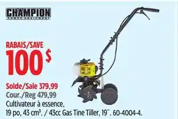 Canadian Tire Champion Power Equipment 43cc Gas Tine Tiller offer