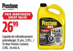 Canadian Tire Prestone 15-Year Premix Coolant, 3.78L offer