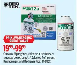Canadian Tire Selected Refrigerant, Replacement and Recharge Kits offer