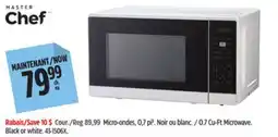 Canadian Tire Master Chef 0.7 Cu-Ft Microwave. Black or white offer