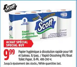 Canadian Tire Scott Rapid-Dissolving RV/Boat Toilet Paper, 8-Pk offer