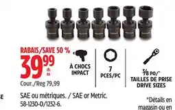Canadian Tire MAXIMUM Impact Socket Sets SAE or Metric offer