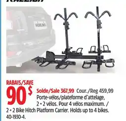 Canadian Tire 2 + 2 Bike Hitch Platform Carrier offer