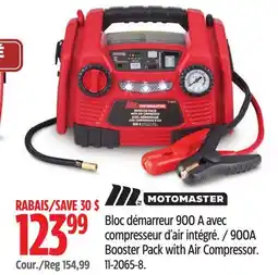 Canadian Tire MotoMaster 900A Booster Pack with Air Compressor offer