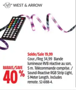 Canadian Tire Sound-Reactive RGB Strip Light, 5 Meter Length offer