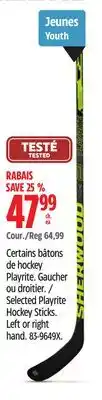 Canadian Tire Selected Playrite Hockey Sticks offer