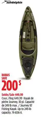 Canadian Tire Journey 10´ Fishing Kayak offer