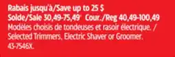 Canadian Tire PHILIPS Selected Trimmers, Electric Shaver or Groomer offer