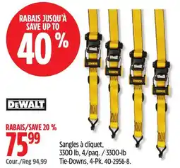 Canadian Tire Dewalt 3300-lb Tie-Downs, 4-Pk offer