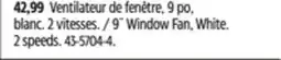Canadian Tire 9˝ Window Fan, White offer