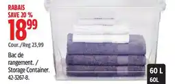 Canadian Tire Storage Container offer