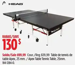 Canadian Tire HEAD Apex Table Tennis Table offer