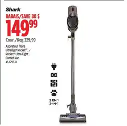 Canadian Tire Aspirateur filaire ultraléger Rocket offer