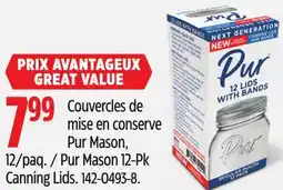 Canadian Tire Pur Mason 12-Pk Canning Lids offer