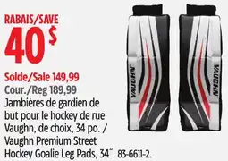 Canadian Tire Vaughn Premium Street Hockey Goalie Leg Pads, 34 offer