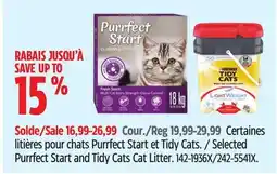 Canadian Tire Selected Purrfect Start and Tidy Cats Cat Litter offer
