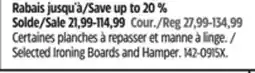 Canadian Tire Selected Ironing Boards and Hamper offer