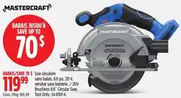 Canadian Tire Mastercraft 20V Brushless 6 1⁄2˝ Circular Saw, Tool Only offer