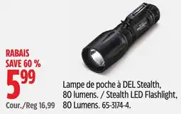 Canadian Tire Stealth LED Flashlight, 80 Lumens offer