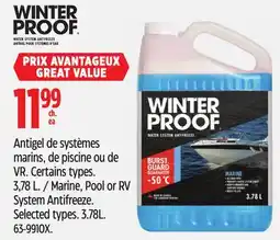 Canadian Tire Marine, Pool or RV System Antifreeze WINTER PROOF offer