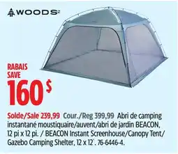 Canadian Tire BEACON Instant Screenhouse/Canopy Tent/ Gazebo Camping Shelter offer