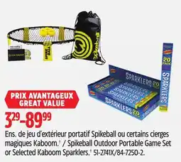 Canadian Tire Spikeball Outdoor Portable Game Set or Selected Kaboom Sparklers.† offer