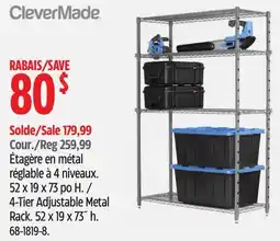 Canadian Tire CLEVERMADE 4-Tier Adjustable Metal Rack offer