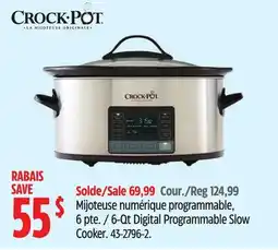 Canadian Tire 6-Qt Digital Programmable Slow Cooker offer