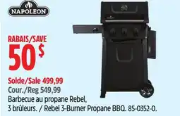 Canadian Tire Napoleon Rebel 3-Burner Propane BBQ offer