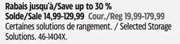 Canadian Tire MASTERCRAFT Certaines solutions de rangement offer