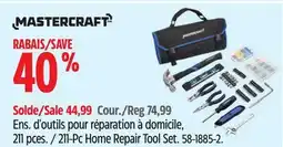 Canadian Tire Mastercraft 211-Pc Home Repair Tool Set offer