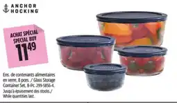 Canadian Tire Anchor Hocking Glass Storage Container Set, 8-Pc offer