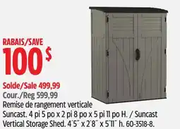 Canadian Tire Suncast Vertical Storage Shed offer