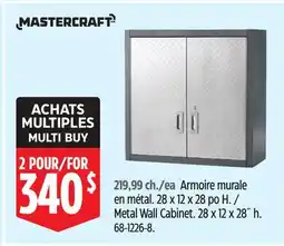 Canadian Tire Mastercraft Metal Wall Cabinet offer