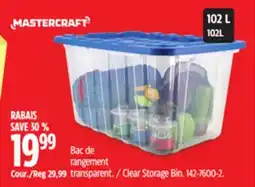 Canadian Tire Mastercraft Clear Storage Bin offer