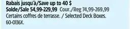 Canadian Tire Selected Deck Boxes offer
