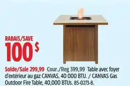 Canadian Tire Table avec foyer d'extérieur au gaz CANVAS, 40 000 BTU offer