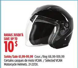 Canadian Tire Selected VCAN Motorcycle Helmets offer