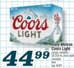 Marché Richelieu BIÈRE MOLSON COORS LIGHT | BEER offer