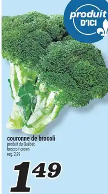 Marché Richelieu couronne de brocoli | broccoli crown offer