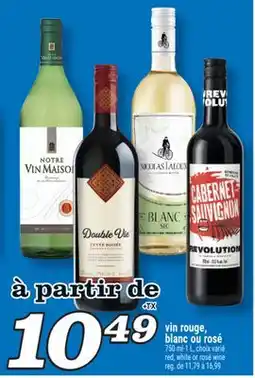 Marché Richelieu vin rouge, blanc ou rosé | red, white or rosé wine offer