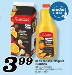 Marché Richelieu jus ou boisson réfrigérés Irrésistible offer