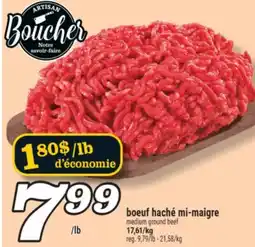 Marché Richelieu boeuf haché mi-maigre | medium ground beef offer