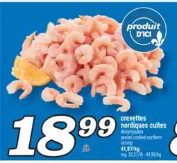 Marché Richelieu crevettes nordiques cuites | peeled cooked northern shrimp offer