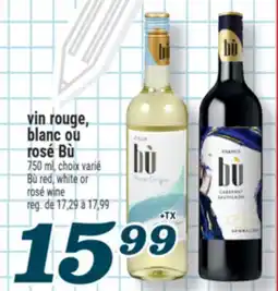 Marché Richelieu vin rouge, blanc ou rosé Bù | Bù red, white or rosé wine offer