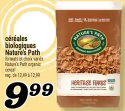 Marché Richelieu CÉRÉALES BIOLOGIQUES NATURE'S PATH | NATURE'S PATH ORGANIC offer