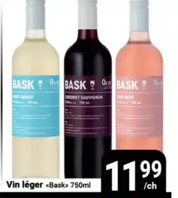 Pasquier Vin léger Bask offer